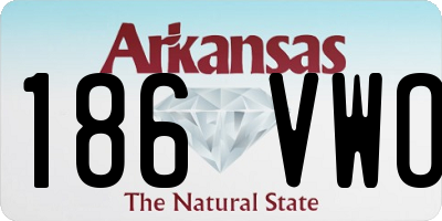 AR license plate 186VWO