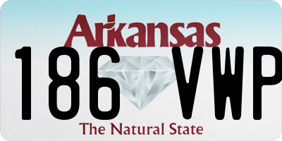 AR license plate 186VWP