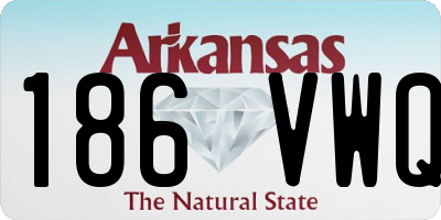 AR license plate 186VWQ