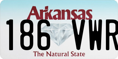 AR license plate 186VWR