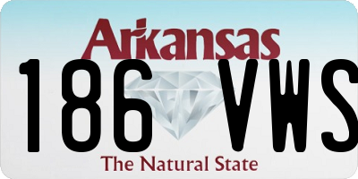 AR license plate 186VWS