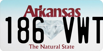 AR license plate 186VWT