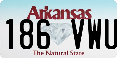 AR license plate 186VWU