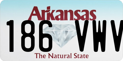 AR license plate 186VWV