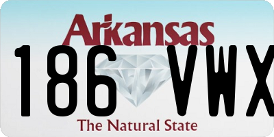 AR license plate 186VWX