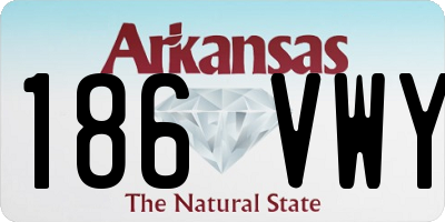 AR license plate 186VWY