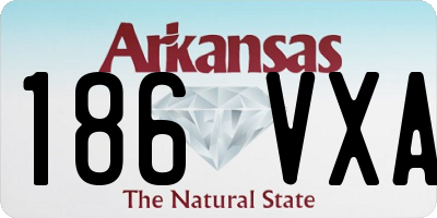 AR license plate 186VXA