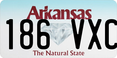AR license plate 186VXC