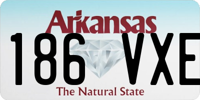 AR license plate 186VXE