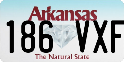 AR license plate 186VXF