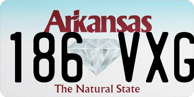 AR license plate 186VXG