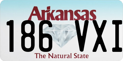 AR license plate 186VXI