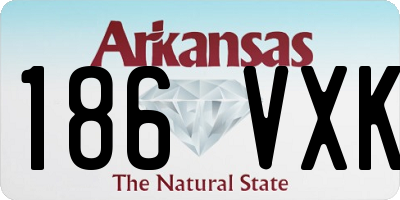 AR license plate 186VXK
