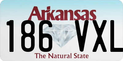 AR license plate 186VXL