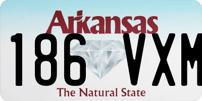 AR license plate 186VXM