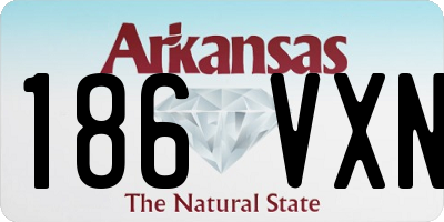 AR license plate 186VXN