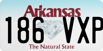 AR license plate 186VXP