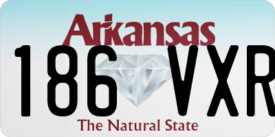 AR license plate 186VXR