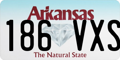 AR license plate 186VXS
