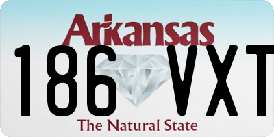AR license plate 186VXT