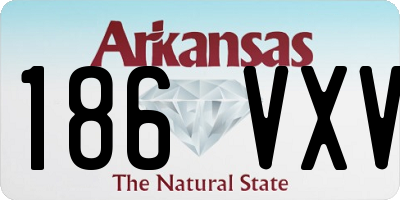 AR license plate 186VXV