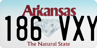 AR license plate 186VXY