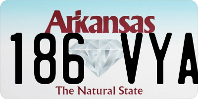 AR license plate 186VYA