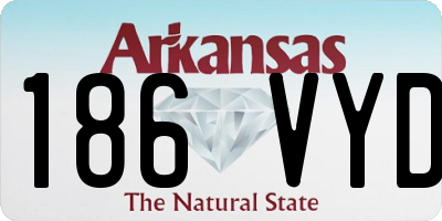 AR license plate 186VYD