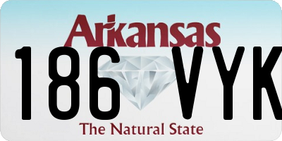 AR license plate 186VYK