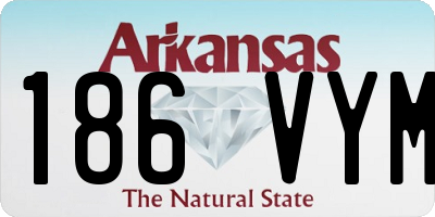 AR license plate 186VYM