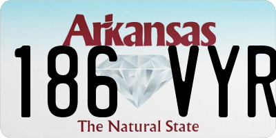 AR license plate 186VYR