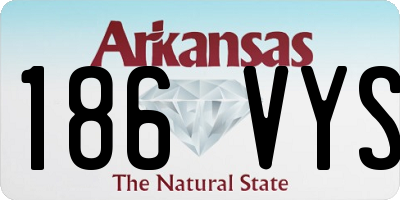AR license plate 186VYS