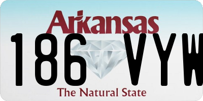 AR license plate 186VYW