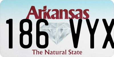 AR license plate 186VYX
