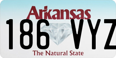 AR license plate 186VYZ