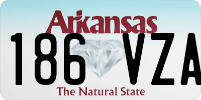 AR license plate 186VZA