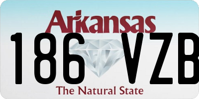 AR license plate 186VZB