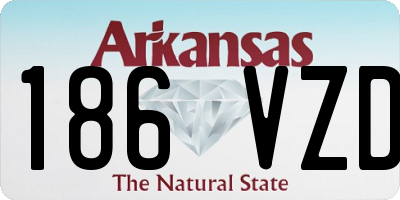 AR license plate 186VZD