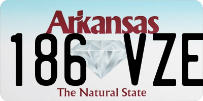 AR license plate 186VZE