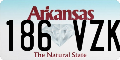 AR license plate 186VZK