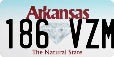 AR license plate 186VZM