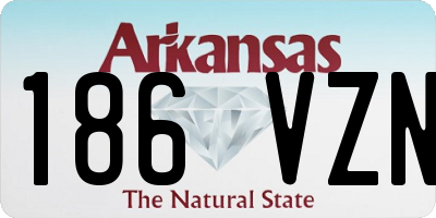 AR license plate 186VZN