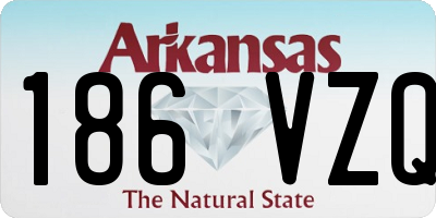 AR license plate 186VZQ