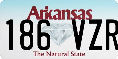 AR license plate 186VZR