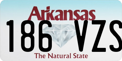 AR license plate 186VZS