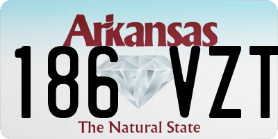 AR license plate 186VZT
