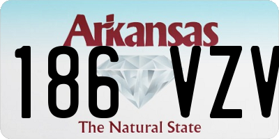 AR license plate 186VZV
