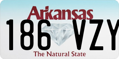 AR license plate 186VZY