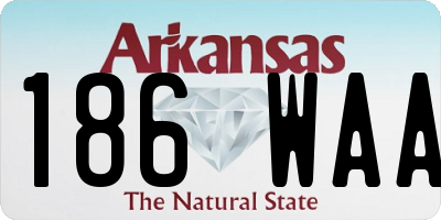 AR license plate 186WAA