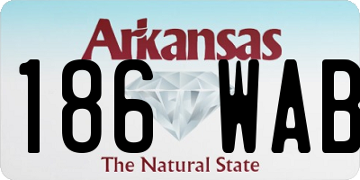 AR license plate 186WAB
